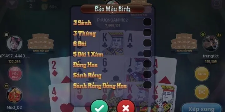 Phân tích 3 chi trong bài Mậu Binh cực hay cho người mới